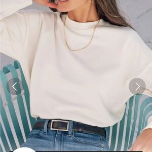 AYR The Early Mornings Tee in Seashell Size Small